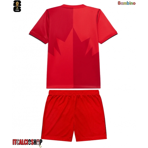 Canada Prima Maglia Bambino Mondiali 2026 Manica Corta (+ Pantaloni corti)